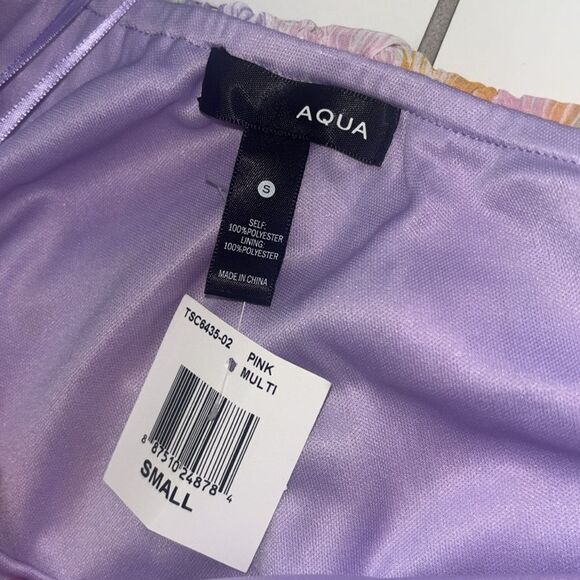 Aqua Women's Multicolor One-Shoulder Top Sz S NWT - Picture 7 of 8